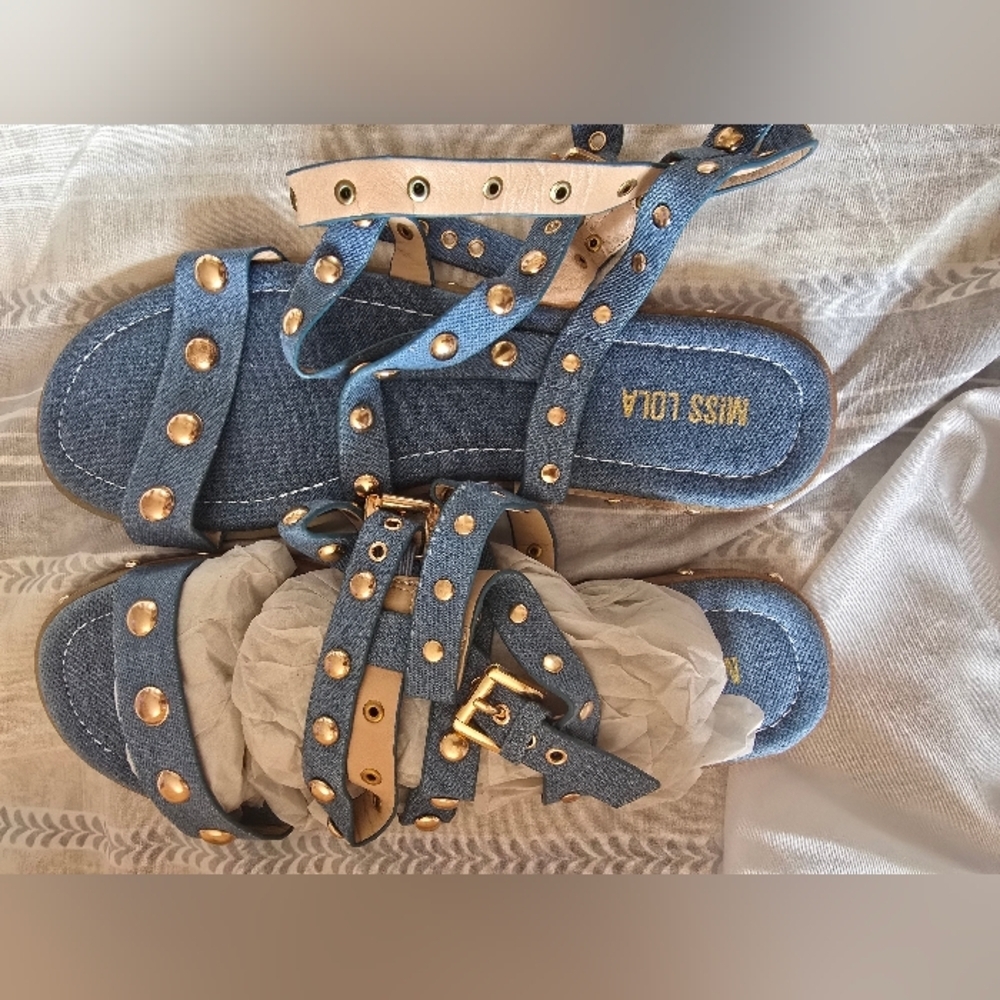 Denim Sandals (Never Worn) - Picture 3 of 5